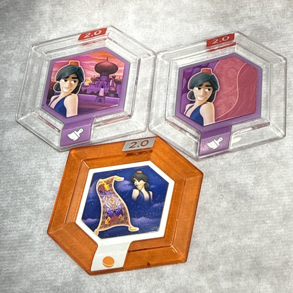 Disney Infinity 2.0 Originals Power‎ Disc RARE Aladdin's Magic Carpet Ride Lot 3